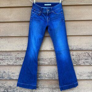 J Brand "Love Story Bell Bottoms" Womens Flared Jeans Size 26 Blue Denim Cotton
